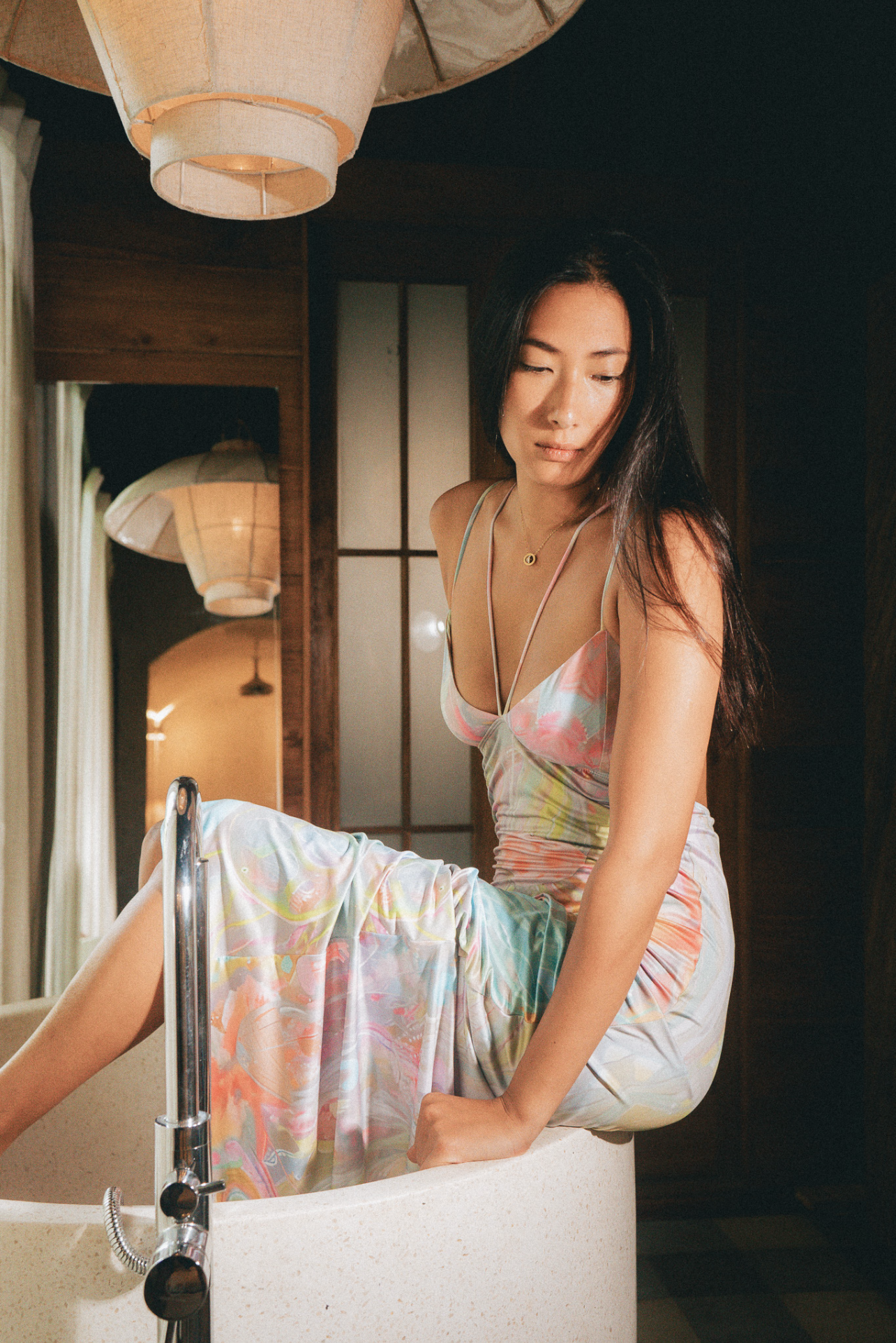 Maxi Dress with Unique Prints